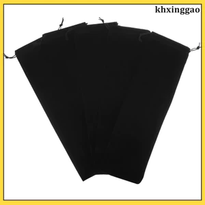 5 Chiếc Màu Đen Nhung Uốn Tóc Túi Bảo Quản Di Động Tổ Chức Cho Du Lịch Gia Đình khxinggao