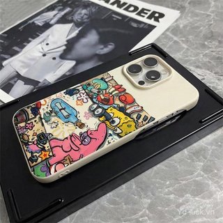 Ốp Điện Thoại Nửa Gói Thời Trang Cao Cấp Vẽ Graffiti Thích Hợp Cho iPhone 17promax 11 12promax 13pro 15pro 16plus 17pro 13 14pro 15 16 16 Ốp Chống Sốc