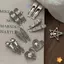 Kẹp tóc bạc Y2K thanh lịch cho nữ và bé gái, mẫu mới barrette bên mở từ Dubill