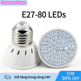 【COD】Đèn LED trồng cây E27 bước sóng 660nm và 450nm, kích thích ra hoa đậu quả, dùng cho cây ăn trái và cây cảnh.