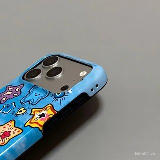 Ốp Điện Thoại Thích Hợp Cho iPhone Xanh Nhiều Màu Sắc Star Bio iPhone17promax16 Phim 2 Trong 1 iPhone15 Vỏ Điện Thoại 14 Hai Lớp 13 Vỏ Bảo Vệ EBHT
