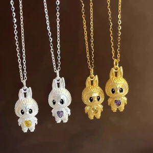 Hoạt Hình Dễ Thương Labubububububububuru Mặt Dây Chuyền Vòng Cổ Nữ Thiết Kế Thời Trang Tinh Tế Xương Đòn Dây Chuyền