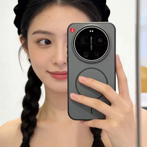 Ốp Điện Thoại Sạc Từ Tính Không Dây Leica Matte Cho Xiaomi 17 Ultra Mi 17Ultra Màu Sắc Tương Phản Chống Trơn Trượt Cạnh