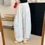 Quần ống rộng lụa chấm bi phong cách Hàn Quốc, dáng drape phù hợp eo cao