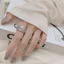 Nhẫn công nghiệp zircon thiết kế kim cương sang trọng, điều chỉnh size phù hợp