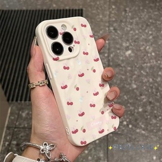 Dành Cho IPhone 17 16 15 14 13 12 11 Pro Max X XR XS Max 7 8 Plus Màn hình đầy đủ Red Cherry Pleated Shell