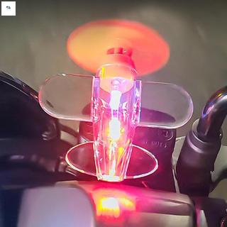 Cánh quạt máy bay LED chạy bằng gió - Trang trí phát sáng trong suốt chống nước cho xe máy Mũ bảo hiểm xe đạp