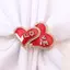 Trâm Cài Hình Trái Tim Đôi Kim Cương Giả - Phù Hợp Dành Cho Nữ và Là Quà Tặng Perfect