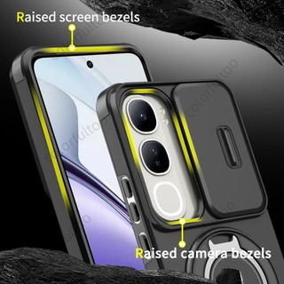 Vivo Y21d Vòng Từ Tính Giá Đỡ Ô Tô Dành Cho Vivo Y21d Y 21d Y31 Y 31 Vivo21d 4G 5G 2025 Armor Vỏ Chống Sốc Trượt Cửa Sổ Camera Bảo Vệ PC Cứng Ốp điện thoại Vỏ