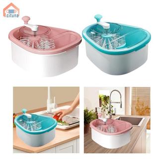 Chất tẩy rửa trái cây và rau quả không có tay ướt Tiện ích nhà bếp Giỏ thoát nước thủ công