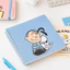 Sổ tay A6 chú chó Snoopy,sổ tay Hàn Quốc kẻ ngang 200 trang dành cho giới trẻ có lớp mika ở ngoài chống nước