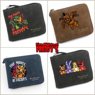 Five Nights at Freddy 's Wallet PU Matte Zipper Wallet Ví lưu trữ đa chức năng dung lượng lớn