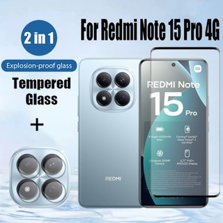 Redmi Note 15 Pro 4G 2 trong 1 HD Kính Cường Lực Bảo Vệ Màn Hình Cho Xiaomi Redmi Note 15 Pro + 14 13 Pro Plus 5G Có Ống Kính Máy Ảnh Phim