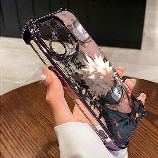 Ốp Cho Iphone 17 16 Pro Max 11 12 13 14 15 Pro Max 16E 15 Plus 17 Air Case Anime Naruto Hatake Kakashi Pain Silicon Mát Mạ Điện Chống Sốc Mềm Trong Suốt Bảo Vệ Camera