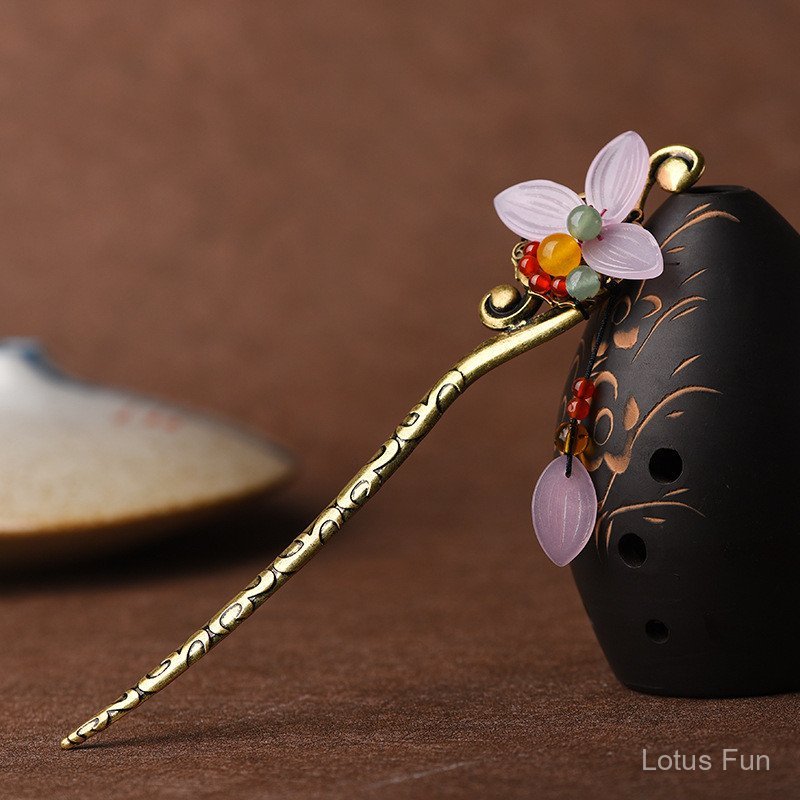 Mũ đội đầu handmade phong cách dân tộc đơn giản với thiết kế tua rua và kẹp tóc ngọt ngào