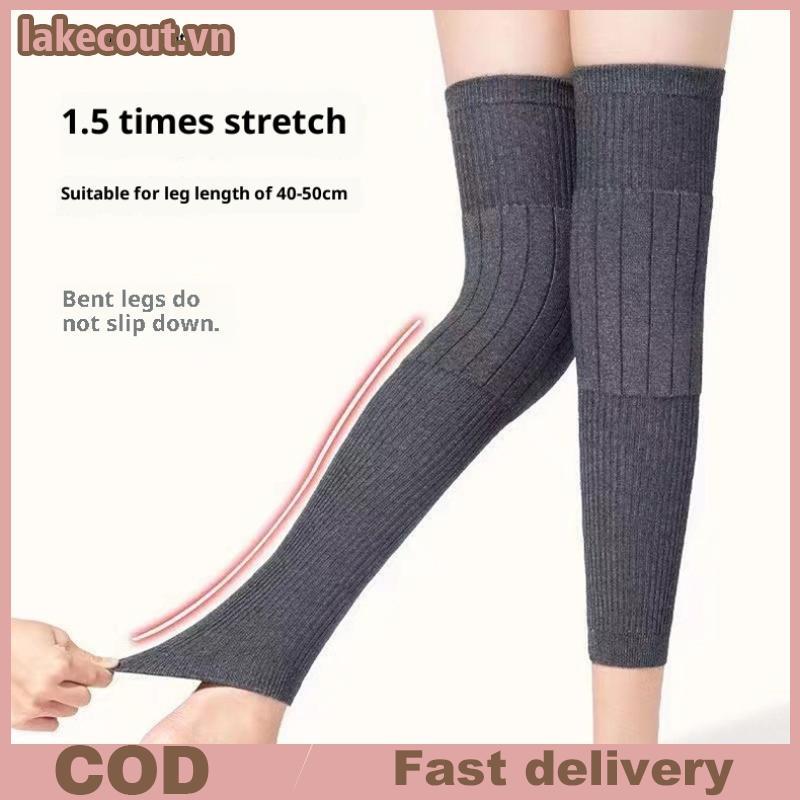 Cặp len kneepad đen/xám chất lượng cao cashmere, bảo vệ và giữ ấm đầu gối hiệu quả