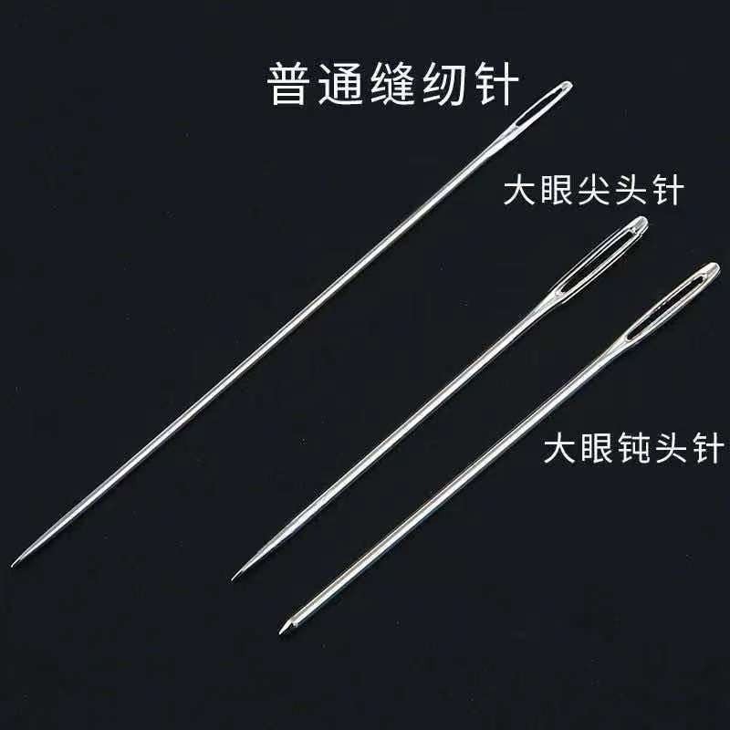 Hộ Gia Đình 31 Món Bộ Tẩy Ren Kim Thép Mắt Lớn Kim Loại Bỏ Chỉ Thimble Threader Bộ Dụng Cụ May Bộ MUHJ