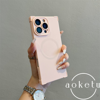 Ốp điện thoại từ tính góc bốn góc lỏng chống rơi bên phải thích hợp cho iPhone 11 12 13 14 15 16 Pro Max bao gồm tất cả các loại vỏ mềm silicon màng ống kính