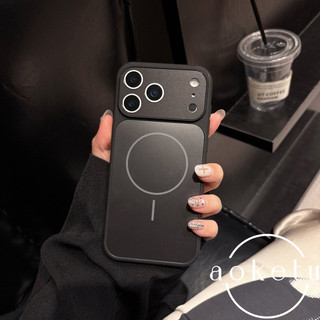Ốp điện thoại từ tính hình tròn mỏng iPhone 17 Promax Apple 16 giây biến đổi AIr cửa sổ lớn siêu mỏng cảm giác AG mờ cao cấp 15 / 14 / 13 / 12 / 11