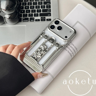 Ba chiều rỗng trụ cột La Mã Mỹ thiên thần thích hợp cho vỏ điện thoại iPhone 17 Promax iPhone 16 Pro mạ điện 15 / 14 niche 13 / 12 Promax sáng tạo chống rơi