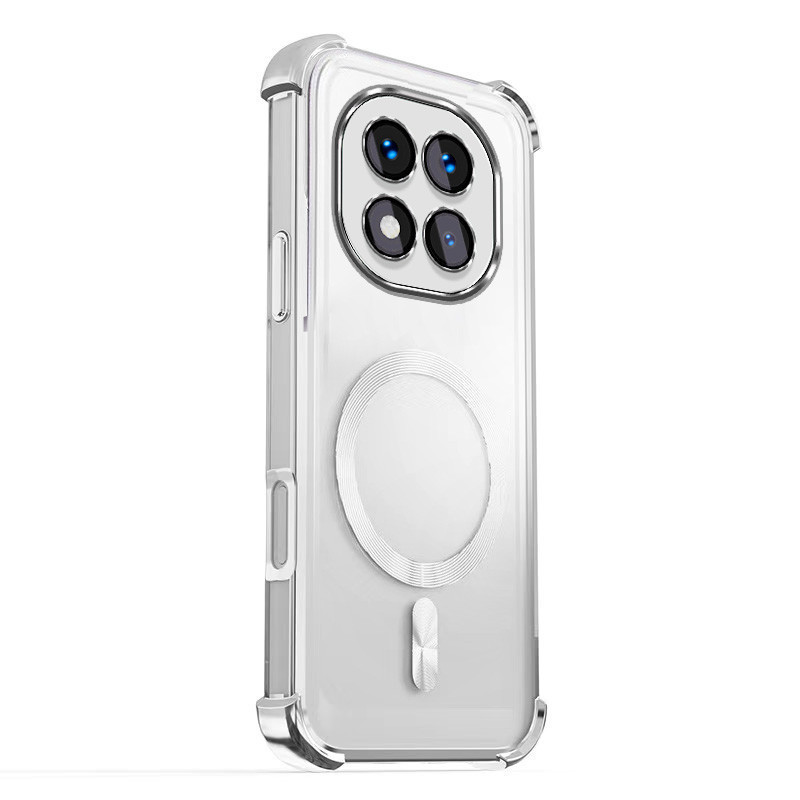 Dành Cho Xiaomi Redmi Note 15 Pro + Note15 Pro PLus 5G 2025 Vỏ Điện Thoại Mạ Điện Bốn Góc Chống Rơi Băng Từ Tính Tản Nhiệt Vỏ Điện Thoại