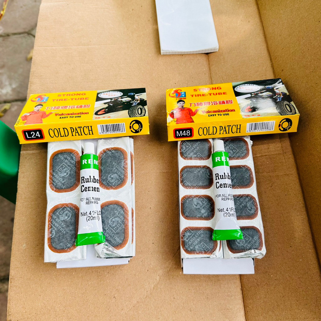 Tổ hợp công cụ vá lốp xe máy & xe đạp，Combo dụng cụ vá săm，Vá Săm，Dụng cụ tháo lắp，Chi tiết，Miếng vá (săm)