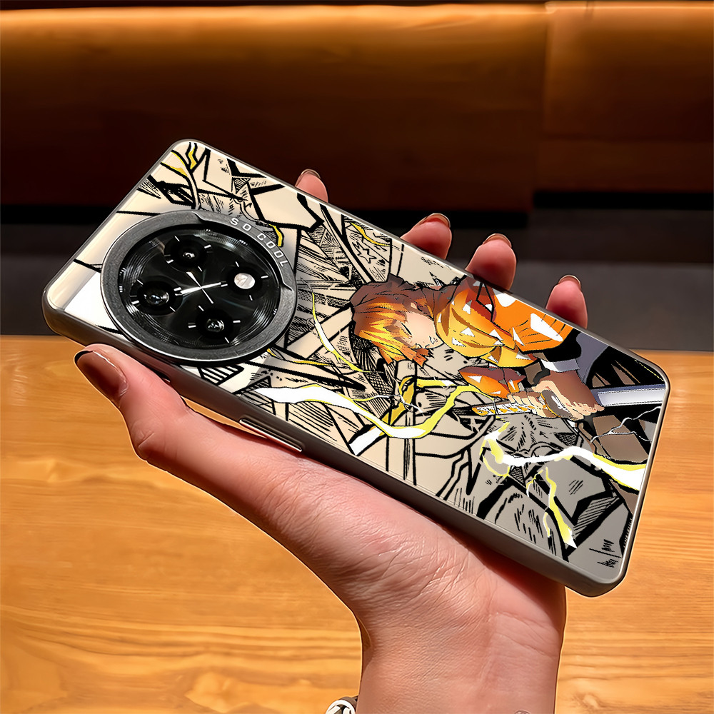 Dành Cho OnePlus 15 13 13T 13R Ace 6 / 5 Pro Nord 5Ace 3 / 2 2V Demon Slayer Zenitsu Micro Frosted Hard Phone Case Chống Sốc 1 + 12 / 11 Cover