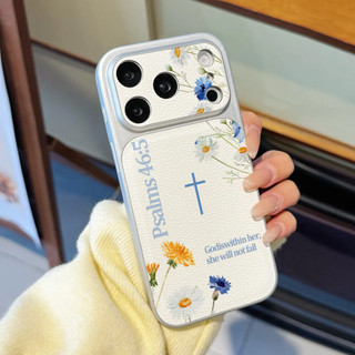 Ốp điện thoại God 's Plan cho iPhone 17 / 16 / Pro Max / 15Plus / 14 / 13 / 12 / 11 / Kết cấu da phủ kim loại Vỏ bảo vệ chống sốc và chống rơi