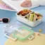 Hộp cơm trưa bằng thép không gỉ JUNYUE88US, Hộp đựng thực phẩm di động 2 / 3 ngăn cấp thực phẩm, Thiết kế kín bền bỉ với nĩa thìa Đĩa cơm trưa chia ngăn chống rò rỉ Công nhân sinh viên