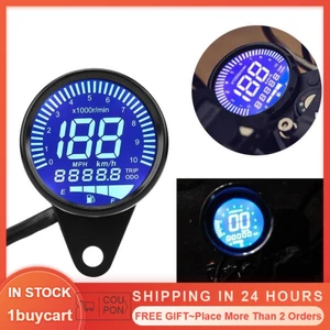 Đa Năng Xe Máy LED Kỹ Thuật Số Đồng Hồ Tốc Độ Máy Đo Tốc Độ Đồng Hồ Đo Mức Dầu Đồng Hồ Đen
