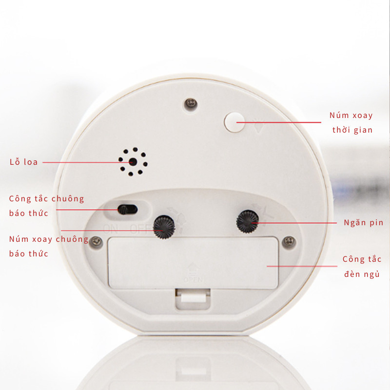 Đồng Hồ Báo Thức Phát Quang Sang Trọng – Thiết Kế Bắc Âu Tinh Tế, Mặt Số Lớn Dễ Nhìn, Ánh Sáng Xanh Dịu Nhẹ Bảo Vệ Mắt