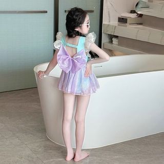 Đồ bơi nàng tiên cá cho bé gái - váy bơi liền thân siêu xinh phong cách công chúa đi biển hồ bơi