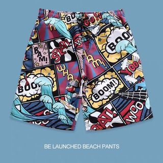 Quần Short Nam Phong Cách Hawaii, Nhanh Khô, Phù Hợp Đi Biển Plus Size