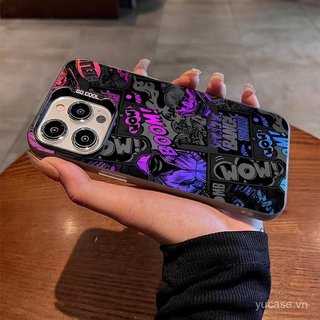 Ốp điện thoại sáng tạo Phim hoạt hình Graffiti đầy màu sắc Thích hợp cho iPhone 11promax 12promax 13promax 11 12 13 14 15 16 17 pro max xs xr 14plus Vỏ bảo vệ chống trượt chống sốc