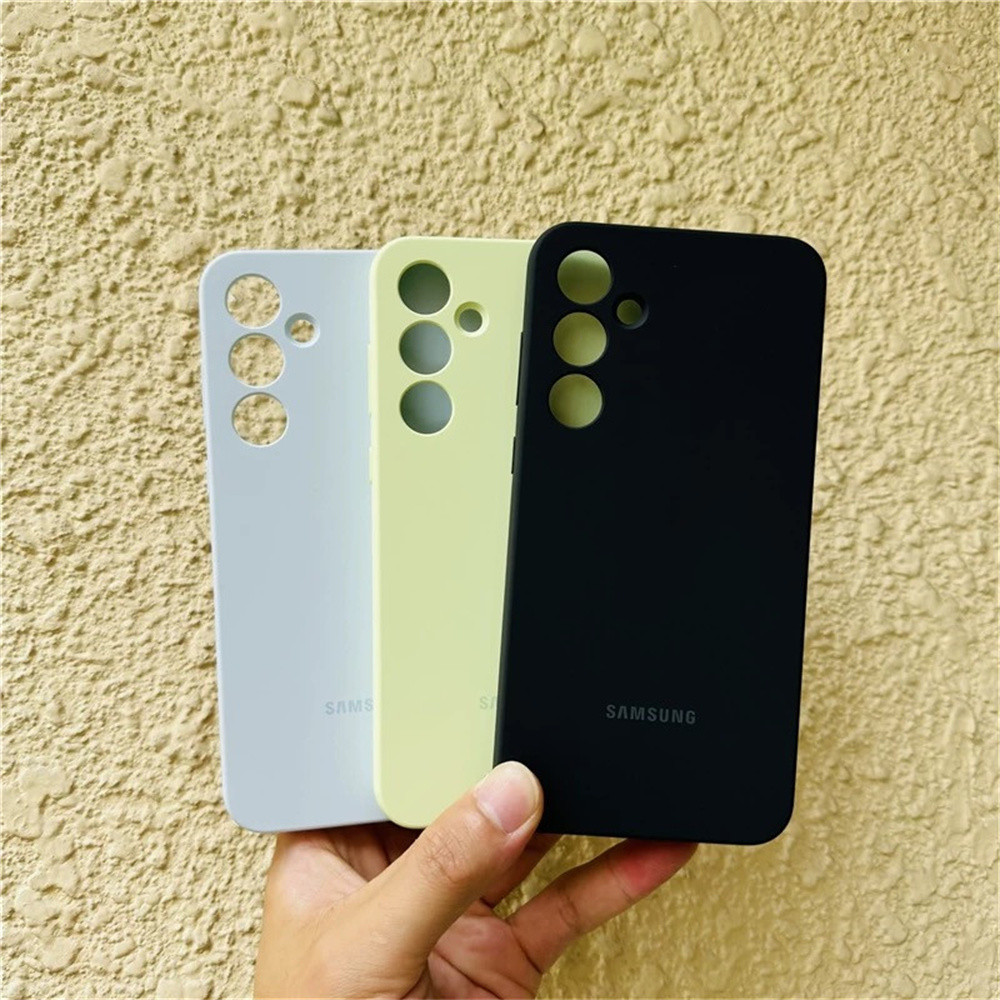 Ốp Điện Thoại Di Động Silicon Lỏng Chính Hãng Cho Samsung Galaxy A55 5G A556B A556E A5560 Vỏ Bảo Vệ Mặt Sau Siêu Mỏng 360 '' '