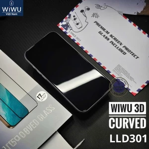 Kính Cường Lực WIWU LLD301 iPhone 17 Pro Max 17 Pro 16 Pro Max - Viền Cong 3D Full Màn Hình Siêu Nét