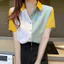 Áo sơ mi nữ cổ dài thời trang, phù hợp mùa xuân và hàng ngày.