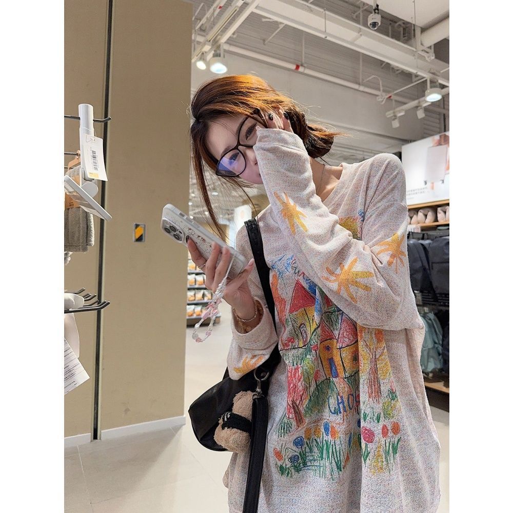Áo chống nắng Milyfashion in hình dài tay, dáng rộng phù hợp mọi size