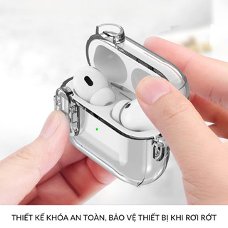 Ốp AirPods 4 TPU Trong Suốt  Chống Trầy Tặng Kèm Móc Khóa Hỗ Trợ Sạc Không Dây