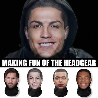 Lưới liền mạch đàn hồi Mặt nạ toàn mặt Mô phỏng Ronaldo Kanye Messi Cosplay Mũ Balaclava - SUNND