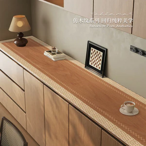 thảm trải bàn vân gỗ vintage lót tủ tivi bàn ăn chống thấm nước dầu mỡ cách nhiệt trang trí nội thất cao cấp bền đẹp rẻ