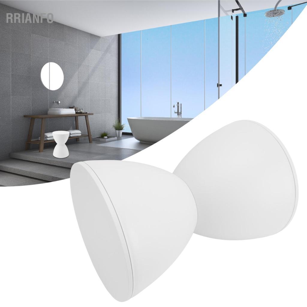 Rrianfo Ghế đẩu đồng hồ cát hiện đại Hyuduo - Bàn phụ Bắc Âu bằng nhựa trắng cho phòng tắm & phòng khách Điểm nhấn đa năng tròn 11,81 x 16,54 inch