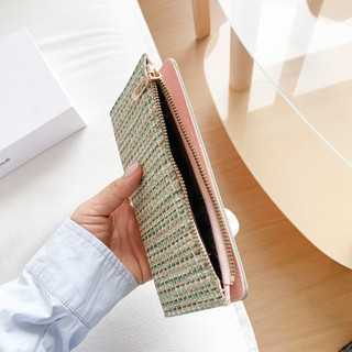 Thời Trang Nhiều Màu Sắc Nữ Ví Dài Nhiều Hộp Đựng Thẻ Dung Tích Lớn Dây Kéo Khóa Đồng Xu Tiền Mặt Ví Dài