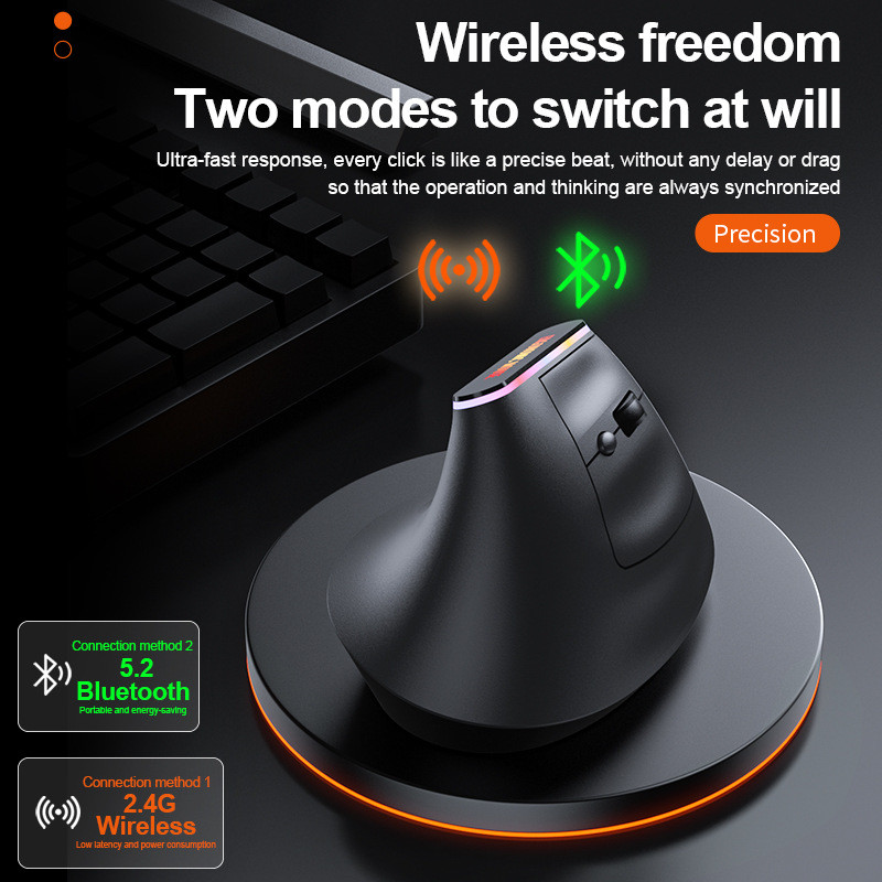 Thiết kế tiện dụng Chuột không dây Kết nối Bluetooth im lặng