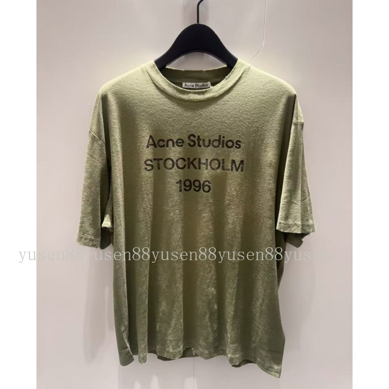 Chất Lượng Cao Sẵn Sàng XS-XL A 1996 Series Loose Retro Xịt Đau Khổ Cổ Tròn Tay Ngắn Nam Nữ Cùng Phong Cách
