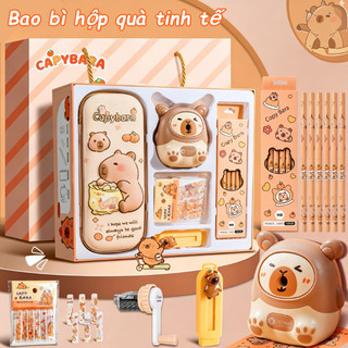 【BabyJoy】Bộ quà tặng văn phòng phẩm cho trẻ em,chủ đề hoạt hình My Melody,Kuromi và Capybara
