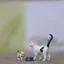 Đức Sile Nhựa Chắc Chắn Mèo Trắng Mèo Đen Mèo Con Nhà Mèo Con Mèo Thú Cưng Mèo Mô Hình Động Vật Đồ Chơi Đồ Trang Trí Mèo