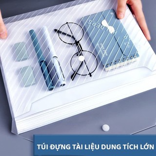 Set 10 Túi Đựng Hồ Sơ A4 Trong Suốt – Túi Nút Bấm Đựng Tài Liệu Nhựa Dẻo Tiện Lợi