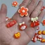 Set Charm Đỏ Trong Suốt Cute – Cherry, Kẹo, Hoa, Bé Gái Dễ Thương, Phụ Kiện DIY Trang Trí dép đáng yêu