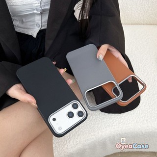 Ốp Da Phong Cách Kinh Doanh Tương Thích Cho iPhone 13 12 11 Pro Max XR XS Max X Cover Sang Trọng Màu Kẹo Mờ Chống Vân Tay Vỏ PU Mềm